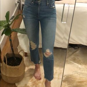 MOTHER The Insider Ankle Bootcut Jeans
